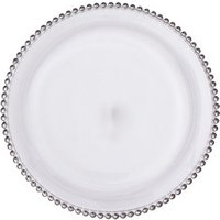 Wholesale gold bead charger plate with transparent heart for wedding or party