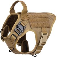 Army Patrol K9 Service Dog Khaki Color Metal Buckle SM L Size Nylon Harness Dog Training Vest