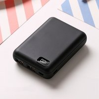 Dropship Amazon Lazada Ebay 10000mAh type-c mini portable palm size power bank with 2 usb outputs