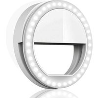 BatteryPowered Clip, Selfie Ring Light for Phone Camera Photography Video