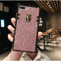 Premium Quality Rectangle Shape Glitter Shockproof TPU Phone Case for iPhone X XS XR XS Max