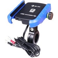 New design Bike Motorcycle Mount Phone Holder Hand Bar 360 Degree Rotation With USB Charger For Cell Phone