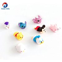 High quality Custom Cute Cartoon Animal Protector USB Rubber Cable Bite Set For Smart Mobile Phone