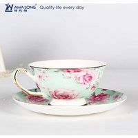 Floral Fine Bone China Vintage Tea Cup Saucer Set