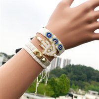 MIYUKI seed beads hamsa bracelet set woman bohemia bracelet