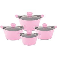 Cooklover wholesale 8 piece cast aluminum ceramic non-stick soup pot induction cookware set