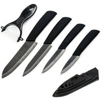FINDKING beautiful Pattern black blade black handle 3" 4" 5" 6" inch Peeler covers ceramic knife set kitchen knife set