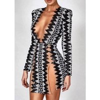 Western Style Long Sleeve Mini Dress