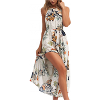 New Style Cotton Print Ladies Dress For Women Beach Dress With Suspenders Women Summer Dress