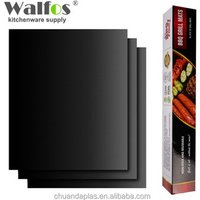 Set of 5 Reusable Non-stick BBQ Grill Mat Baking Easy Clean Grilling Mat