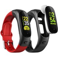 skmei v08s ear band ce rohs heart rate monitor earphone fitness tracker sport watch smart watch