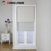Shading control jacquard blackout day night cordless motorized roller blinds