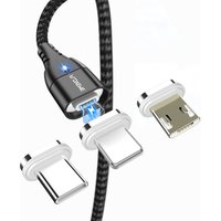 FLOVEME Free Shipping usb type c cable 3.0 for Samsung magnetic usb cable 3 in 1 for IPHONE cable magnetic