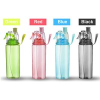 BPA Free Mist Spray Sports Water Bottle Straw