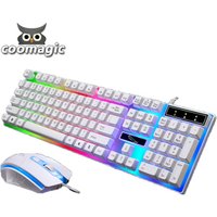 Factory wholesale led lights teclado gamer gaming keyboard and mouse combos