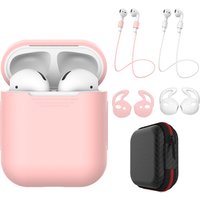 6 Pieces Set For Apple Airpod EVA Case, Anti Lost Earphone Strap + Silicone Case for Airpod iPhone Accessories