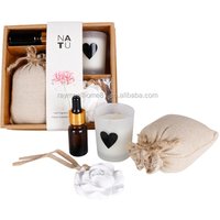 scented burlap sachet 70g strong fragrance scented candle ceramic flower 10ml fragrance oil gift set