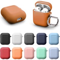 Perfectly Fit For Airpods 1 and 2 Pure Color Silicone Holder Case, 10 Colors Available