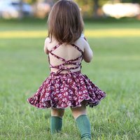 Floral Summer Dress Ruffle Hem