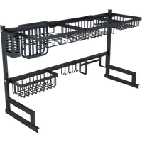 Original manufacturer supply extra long version 95Cm storage shelf display rack stainless steel kitchen over sink drain rack