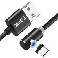TOPK AM51 1M 90 Degree LED Type-C Magnetic Charging Cable