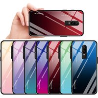 High quality gradient tempered glass mobile back cover phone case for oneplus one plus 7 pro