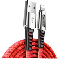 Amazon Top Seller 2019 ROCK M8 Zn-alloy Braided USB Cable for Iphone xs x 8 7 1m Data Charger Cable USB Cord