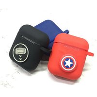 "For Apple Airpod Carry Case Soft Stronger Silicone Wireless Bluetooth Headphone Case Holder Pouch Bag Box Pack with OPP Bag "