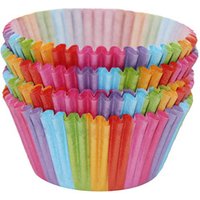 New Product Baking Muffin Cake Chocolate Glutinous Rice Crepe Tray Packaging Colorful Pvc Bucket Rainbow Paper Cup Cake Cases