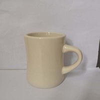 Marck Ceramic White Cut Cups Vintage Restaurant Coffee Diner Mugs