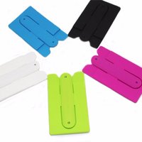 Customized Logo Mobile Accessories Silicone Cell Phone Back Sticker Card Holder