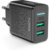 FLOVEME Free Shipping European regulations double phone 2.4a wall charger qc3.0 wall charger