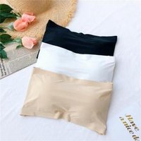Nylon Padded Strapless Bandeau Bra Back Closure