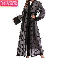 Chic Hijab Cape Style Kimono Floral Detail