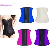 9 Steel Bone 3 Layer Latex Waist Trainer Corset