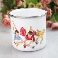 Coated Printable Personalised Enamel Metal Camping Mug