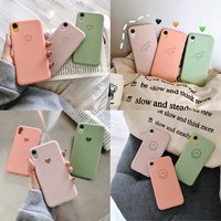 Simple Candy Colors for iPhone Silicone Phone Case with Logo Customize Ultra Slim for 7 8 Plus X Mobile Phone Shell