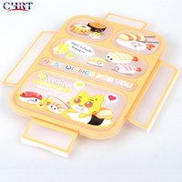 Airtight PP Plastic Bento Lunch Box 6 Compartments