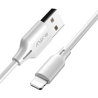 Free Shipping RAXFLY Durable Flexible 1M Data Sync Cellphone Charging Cables For Iphone Usb Cable White