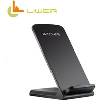 New Phone Fast Wireless Charging Stand For Samsung S9 S8 Led Light Charger For Iphone X Wireless Charger