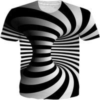 Poresmax 3D Vertigo Hypnotic Print T Shirt