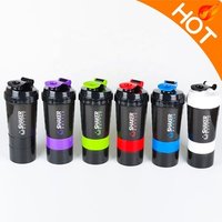 B30-0062 Wholesale Stainless Steel Ball Plastic Protein Shaker Bottle