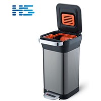 Square Stainless Steel Step Waste Bin