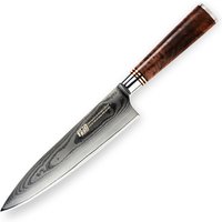 8 inch Sapele Wood Handle Japanese VG10 Damascus Steel Chef Knife