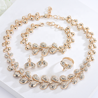 S10181 Guangzhou wholesale price Indian bride casual karat gold-plated jewelry set