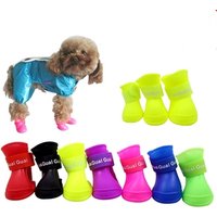 S/M/L/XL/XXL Pet Dog Rain Shoes for Dogs Booties Rubber Portable Anti Slip Waterproof Pet Dog Cat Rain Shoes
