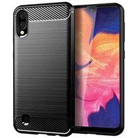 Carbon Fiber Shockproof Soft TPU Back Cover mobile Phone Case For Samsung Galaxy A10