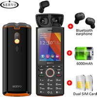 SERVO R25 keypad mobile phone with TWS Bluetooth 5.0 Wireless earphone GSM GPRS Cell Phone