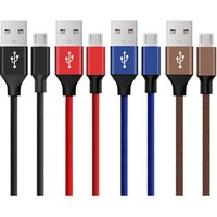28AWG 1M 1.2M 1.5M Braided Micro USB Cable Sync Data Cable For Mobile Phone USB Chargering Cable