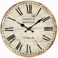 Round Retro Waterproof Watch Wall Clock Large Digital Modern Vintage clocks For Home Study Office Wall Silent Clock European